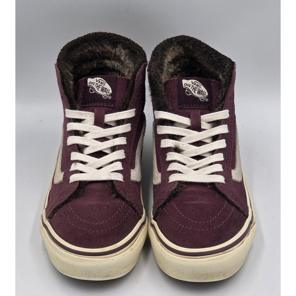 VANS Sk8-Hi Suede Maroon Women's Size 5 High-Top Skateboarding Shoes Sneakers - Picture 3 of 12